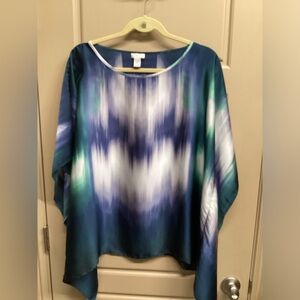 Chicos teal blue tunic top size S/M